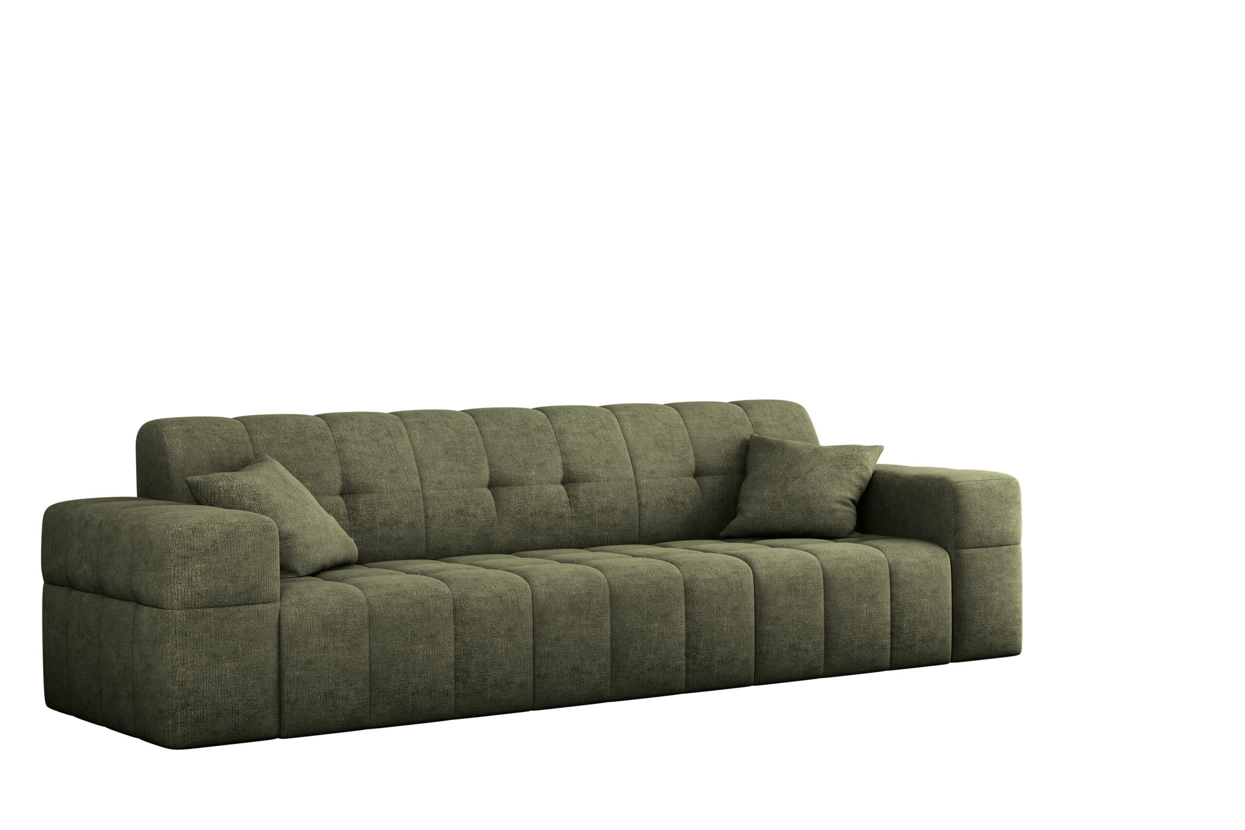 SOFA 3 Sitzer NIMES Stoff Perfect Harmony Grün - Grün, Holz (245/82/92cm) - Kaiser Möbel