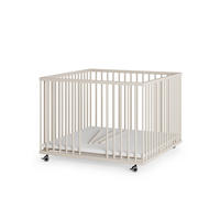 LAUFGITTER 100x100 cm mit 3 Schlupfsprossen - sahara dust - Premium Kollektion - Sandfarben, Holz (100/74/100cm) - Sämann – make a difference.