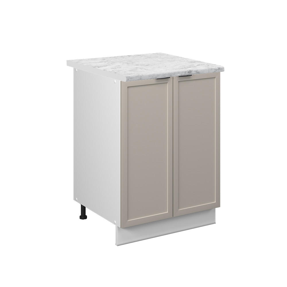 KÖKSUNDERSKÅP Fame-Line Gråbeige 60 cm , AP Marble Grå, Vit 82/60/60 cm
