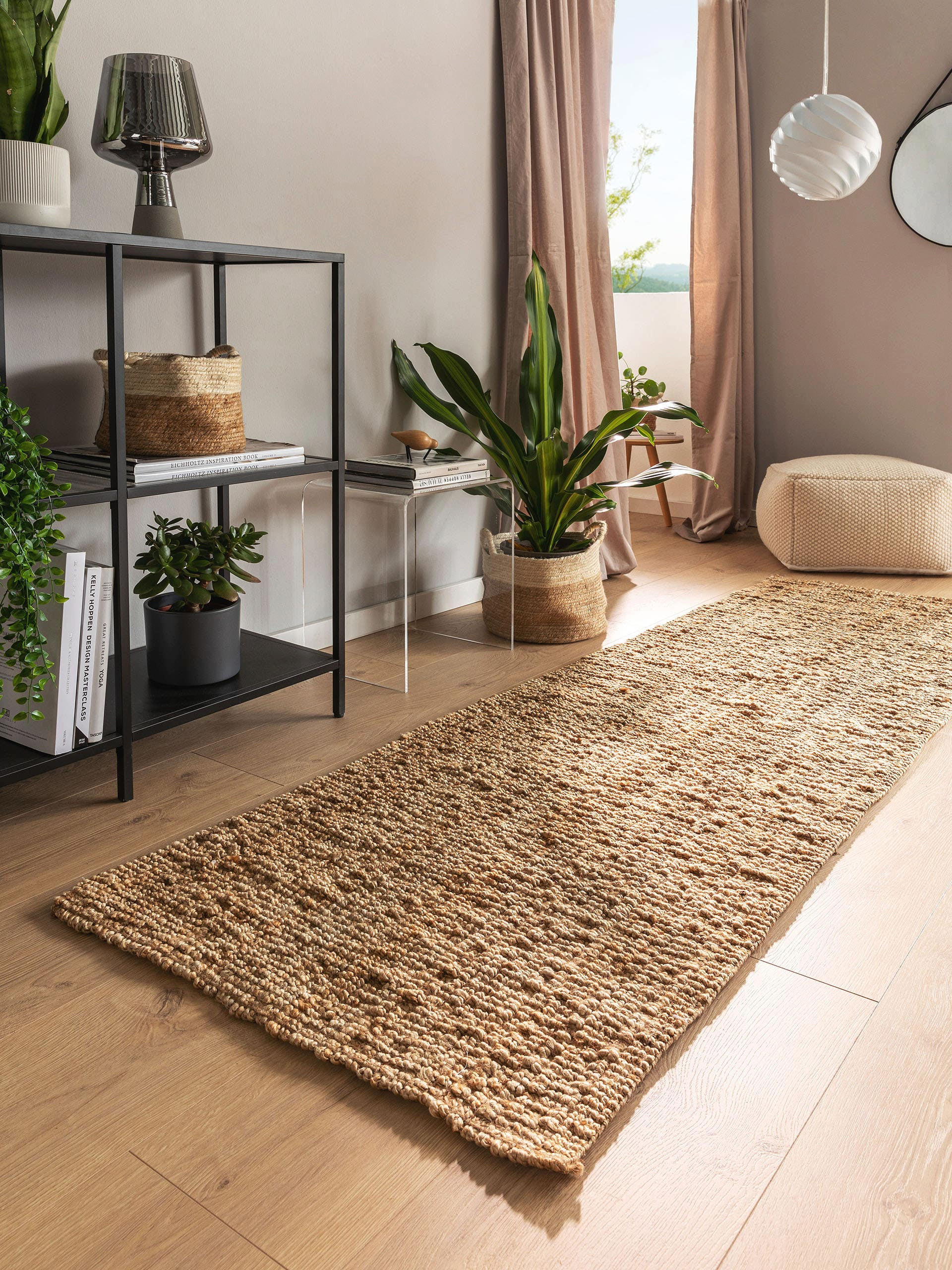 JUTETEPPICH Svea Natur 80x250 cm - Naturfarben, Textil (80/250cm) - benuta Pure