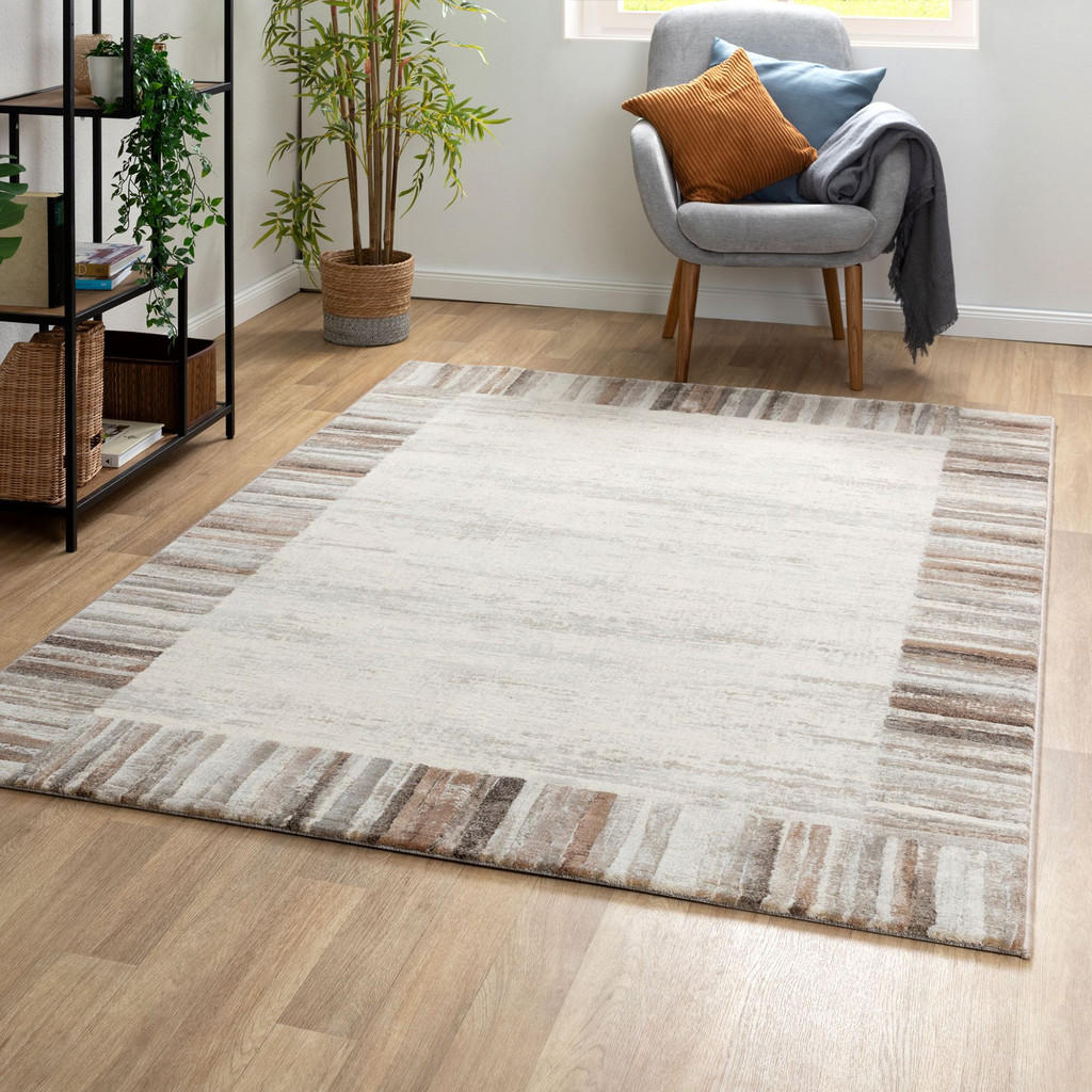 Thumbnail - Steffensmeier Moderner, Beige, Textil, Uni, Rechteckig, 160x230 cm, Fasern thermofixiert (heatset), Teppiche & Böden, Te...
