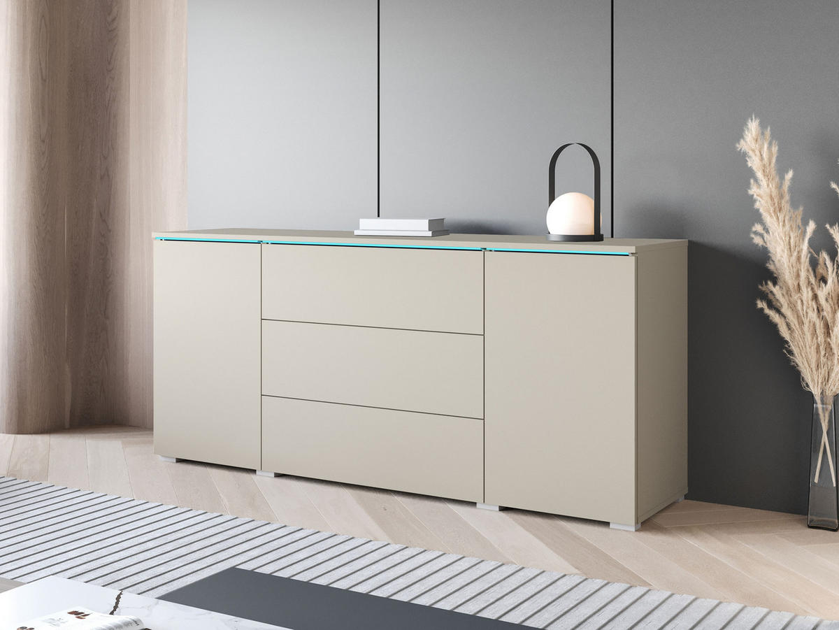 SIDEBOARD Vera 150 mit RGB LED Beleuchtung - Kaschmir, Holzwerkstoff (150/66/40cm) - MIRJAN24