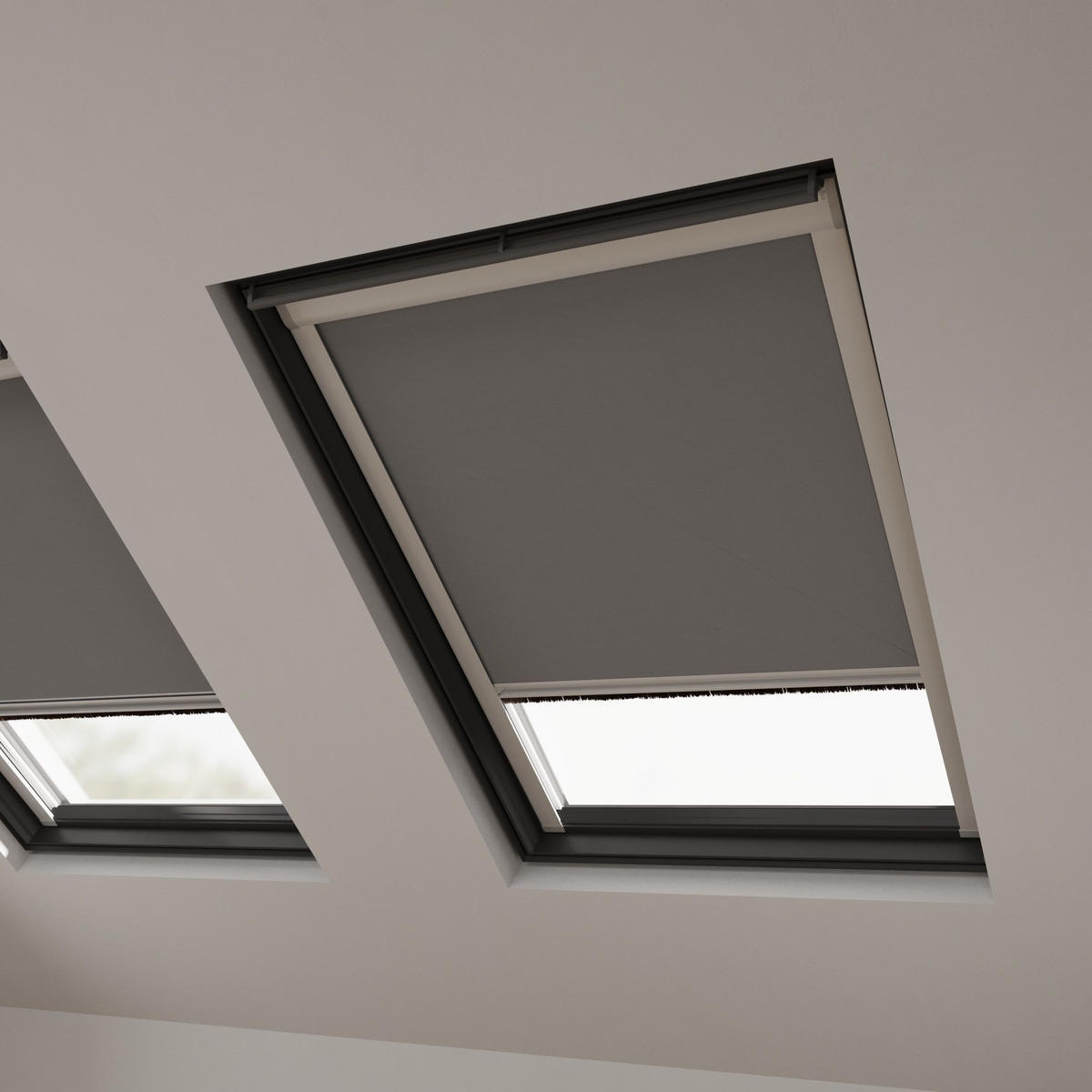 DACHFENSTERROLLO Cocoon Größe: MK08 - Dunkelgrau, Textil (61/122/5cm) - Cocoon Home Concepts