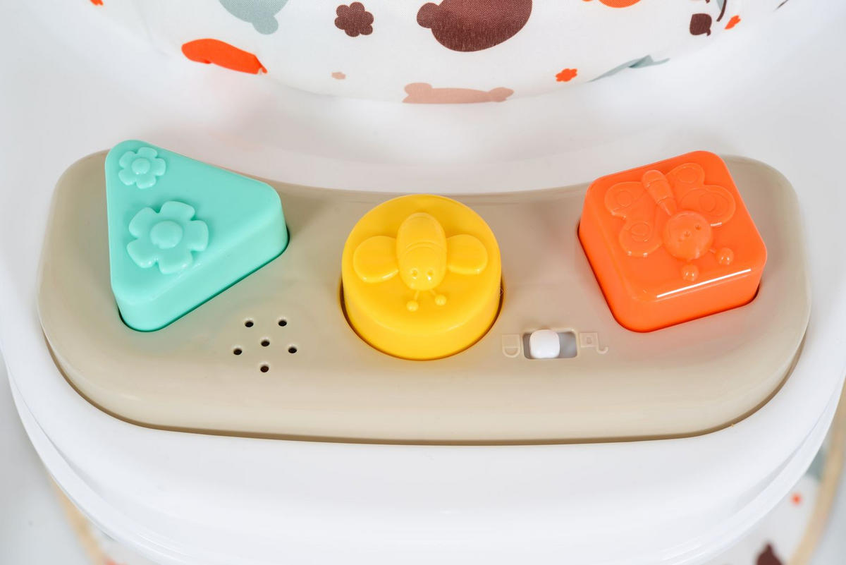 LAUFLERNHILFE Hopser Magic fun beige Spielcenter, Musik, Licht, höhenverstellbar, Sitz drehbar - Beige, Kunststoff (81/87/81cm) - Moni