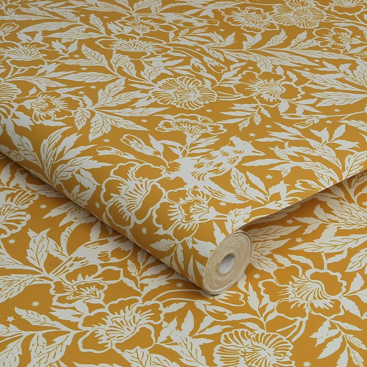 VLIESTAPETE - Fuchs & Feder - Gelb, Papier/Kunststoff (52/1000cm) - Joules