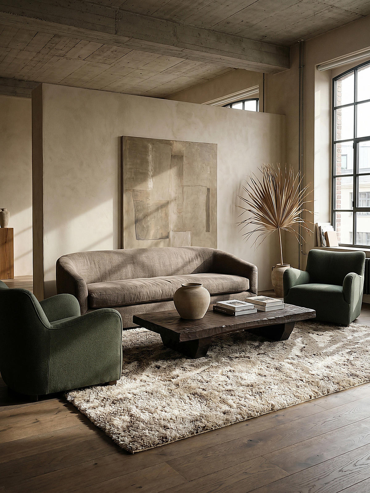 HOCHFLORTEPPICH DOVEL, abstrakt, Natur, 200 x 290 cm - Beige, Textil (200/290cm) - KADIMA DESIGN