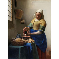 FOTOTAPETE Das Milchmädchen von Johannes Vermeer 200 x 279 cm - Braun, Papier (200/279cm) - Sanders & Sanders
