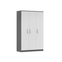 KINDERKLEIDERSCHRANK INGE 19 120/192/50 cm Weiß+Grau/Weiß - Weiß/Grau, Holzwerkstoff (120/192/50cm) - Deine Möbel 24