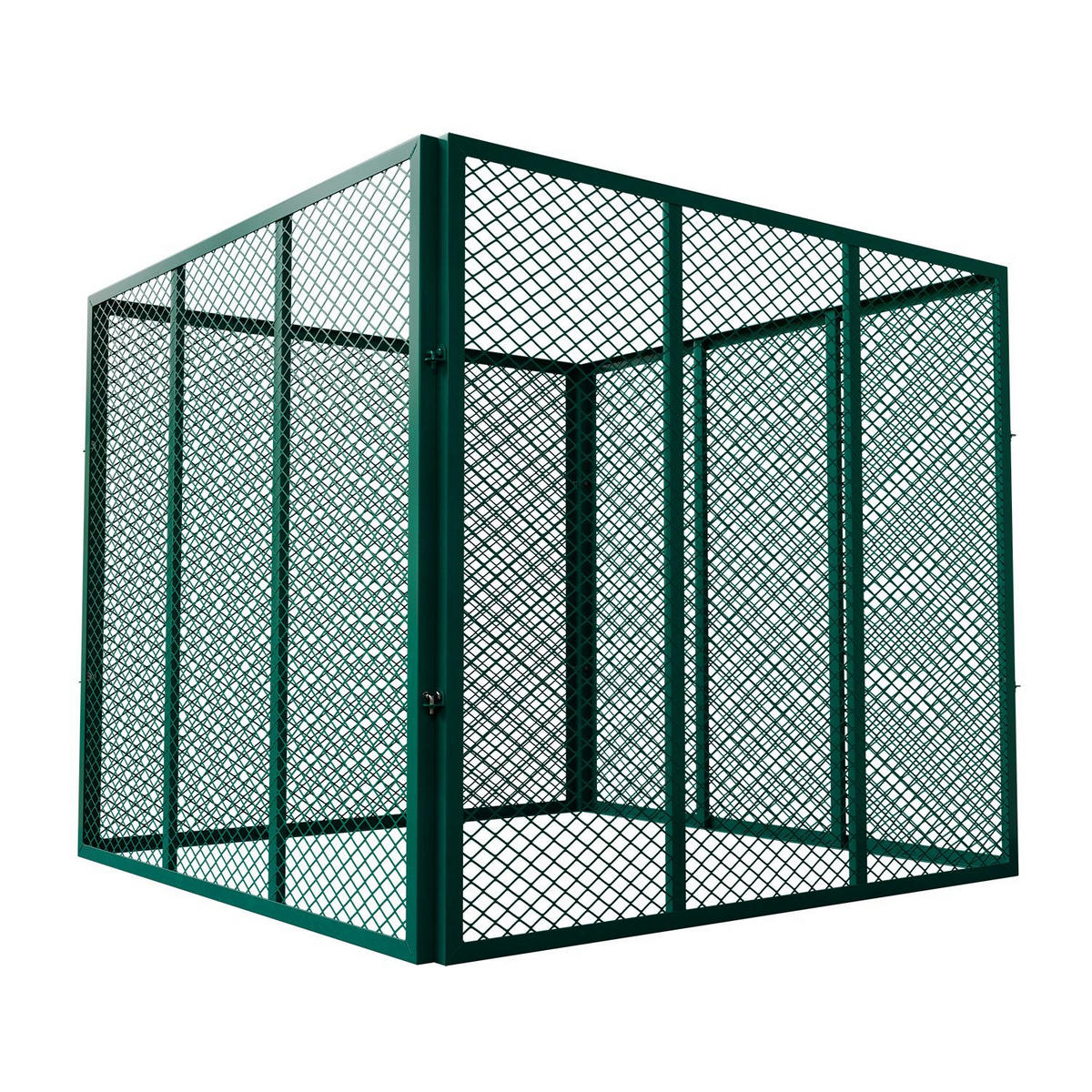 KOMPOSTER Metall dunkelgrün 450L - Grün, Metall (80/70/80cm) - Juskys