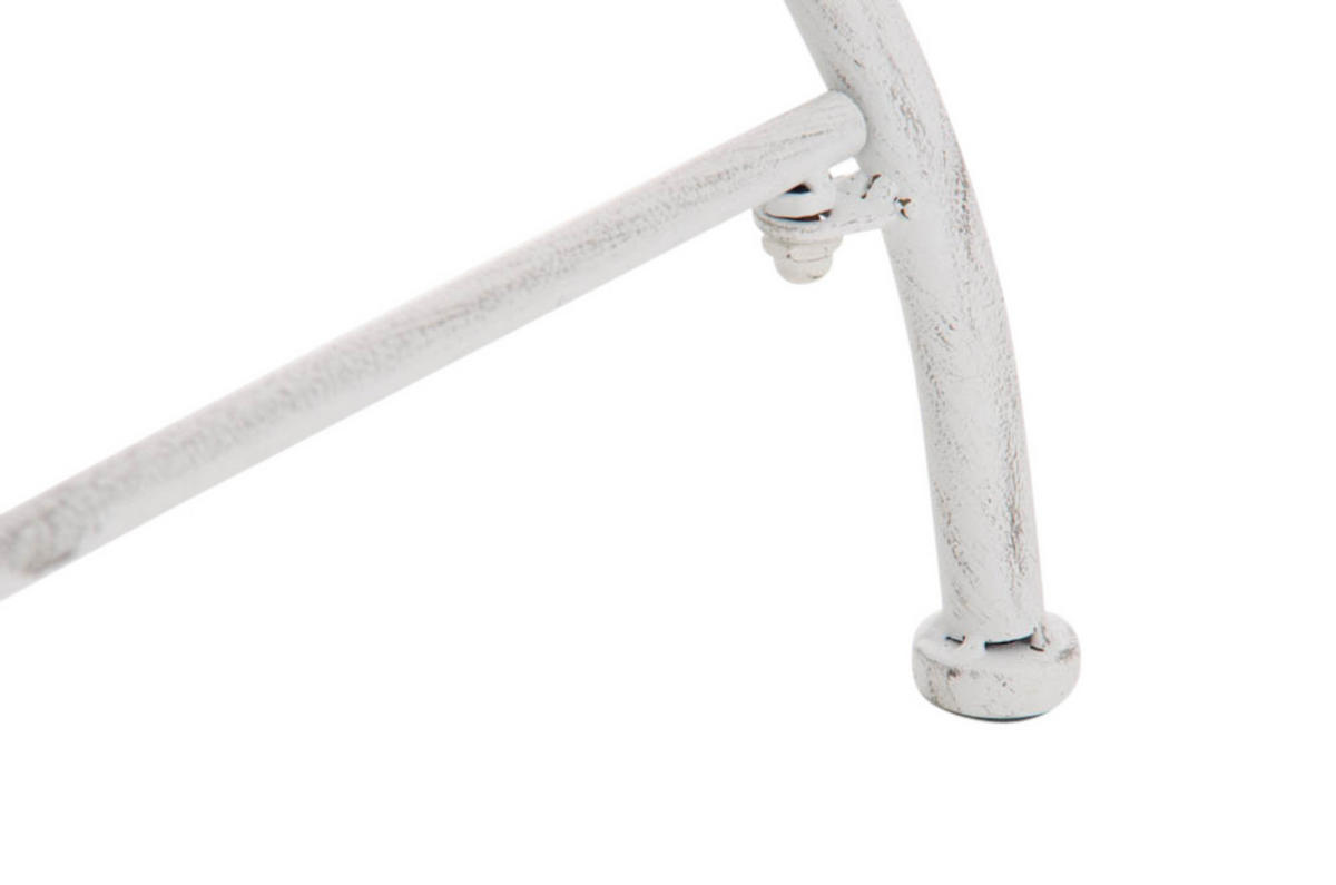 GARTENSTUHL 4er Set Metall antik weiß - Weiß, Metall (56/92/53cm) - CLP