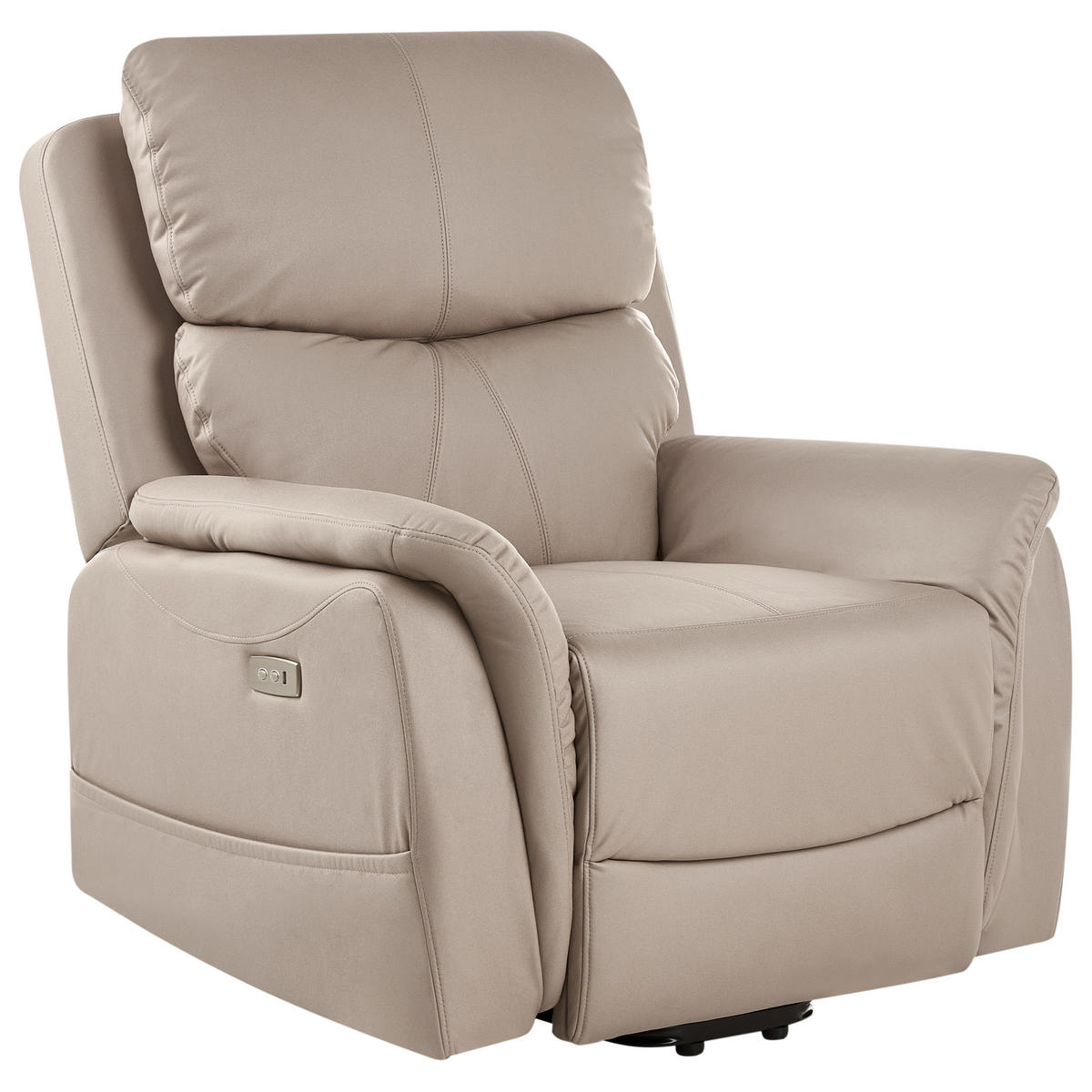 ELEKTRISCHER-FERNSEHSESSEL mit Massagefunktion Stoff Taupe Glorie - Taupe, Textil (85/82/85cm) - Beliani