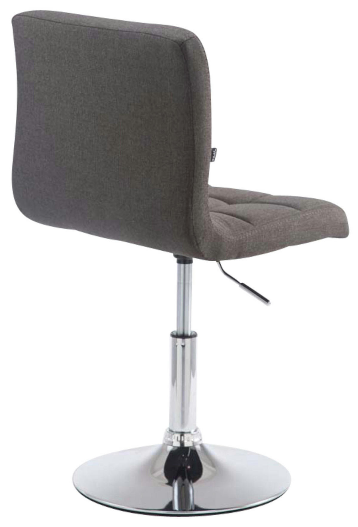 DREHSTUHL 4er Set Stoff dunkelgrau - Chromfarben/Dunkelgrau, Textil/Metall (44/74/49cm) - CLP