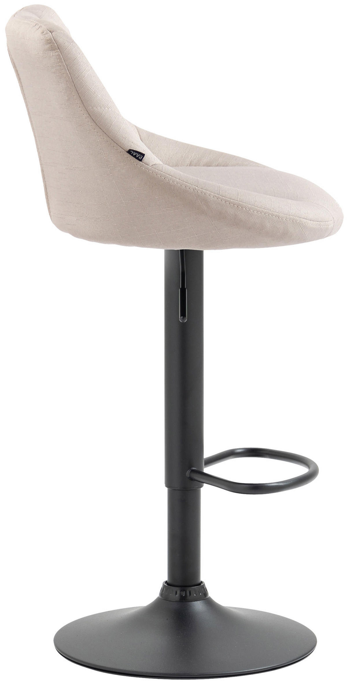 BARHOCKER Stoff creme - Creme/Schwarz, Textil/Metall (46/83/49cm) - CLP