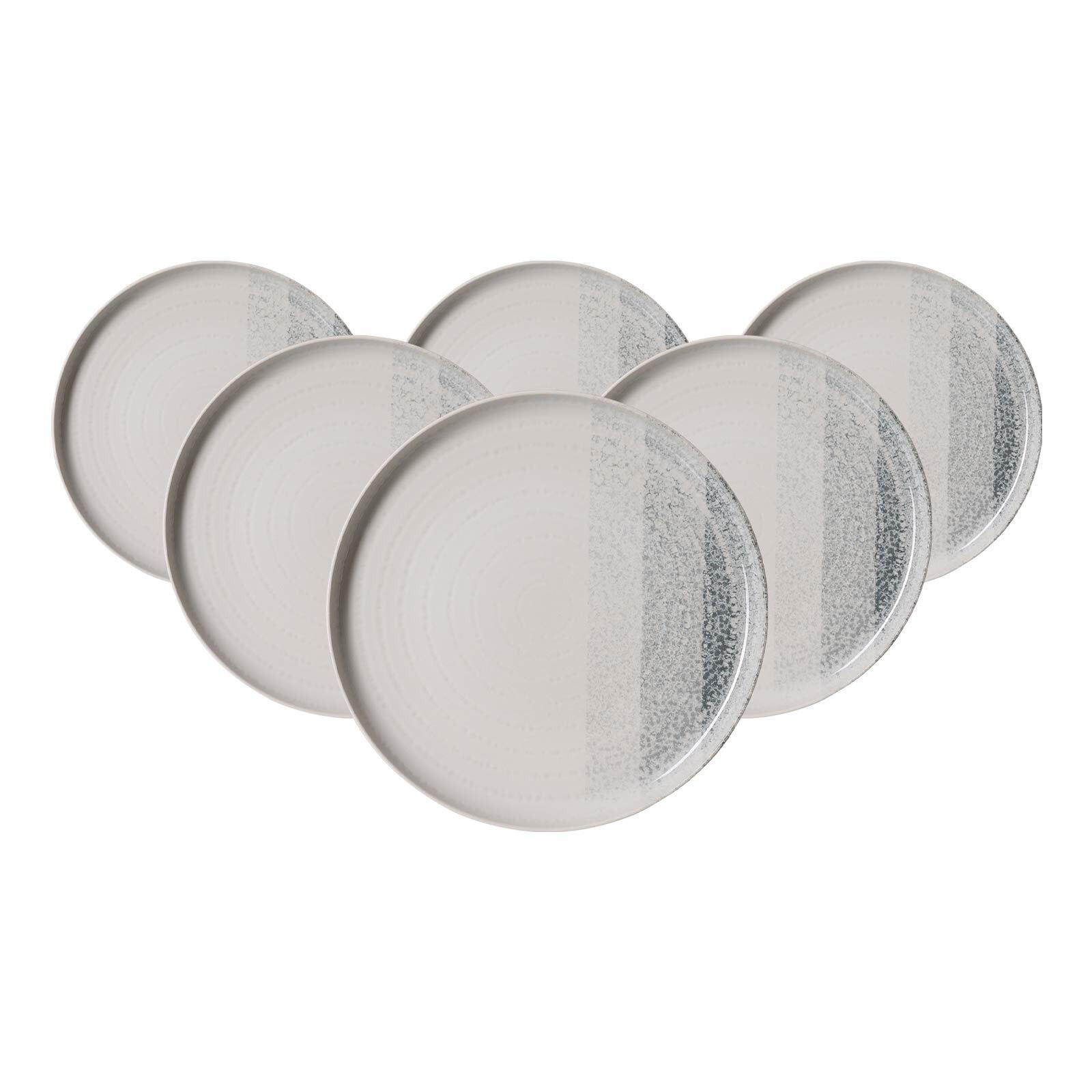 FRÜHSTÜCKSTELLER Trio Grau ø 19,5 cm 6er Set - Grau, Keramik (19.5cm) - Ritzenhoff Breker