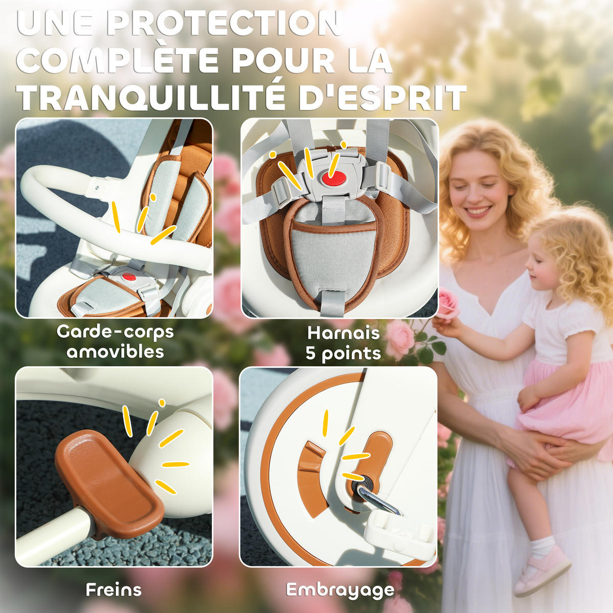 DREIRAD DE-18951 Creme - Creme, Metall (96.5/49/101cm) - ComfortXL