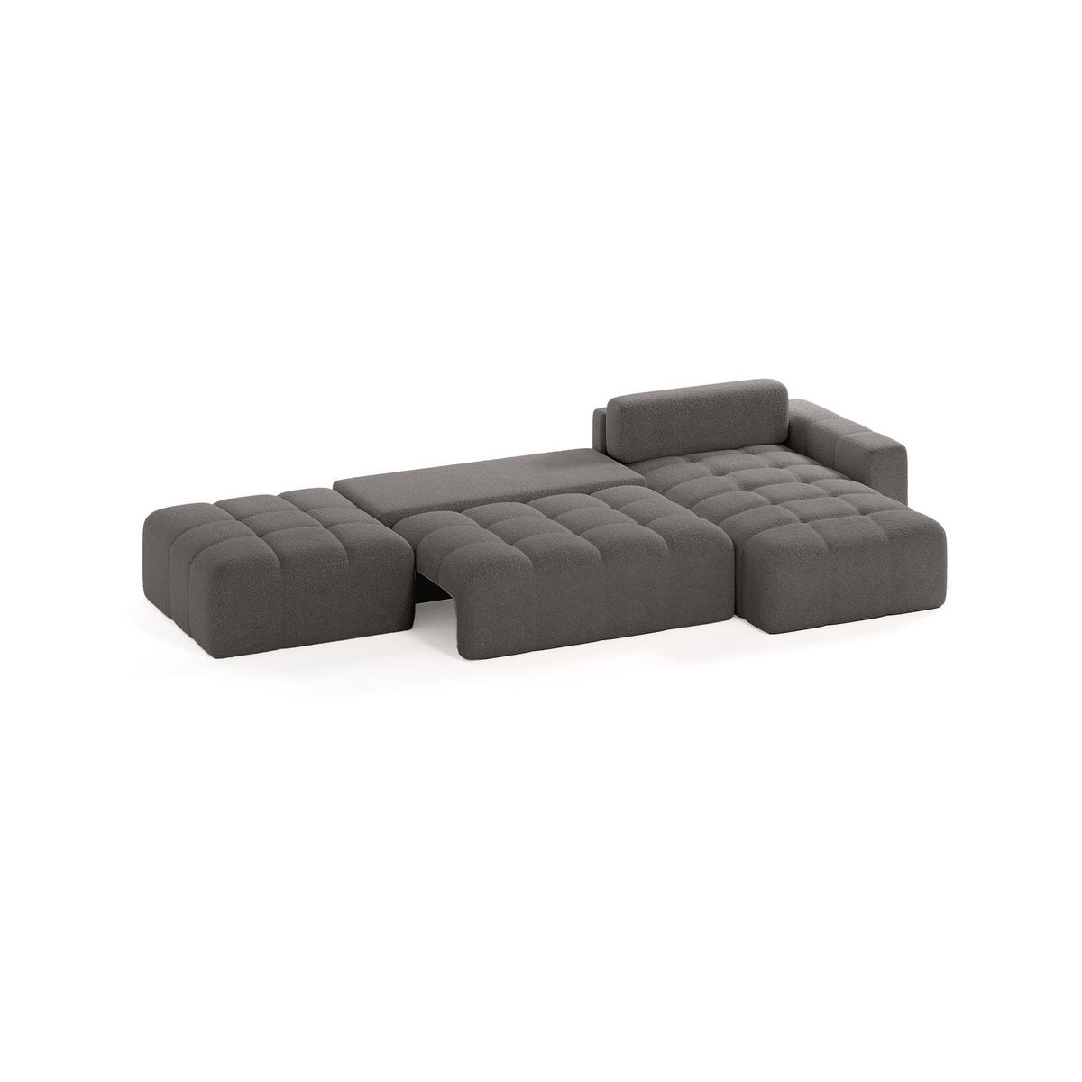ECKSOFA RIFU LA mit Schlaffunktion, Graphit - Graphitfarben, Textil (363/185cm) - Fedve
