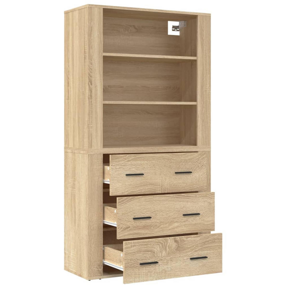 HIGHBOARD Sonoma-Eiche Holzwerkstoff - Braun, Holzwerkstoff (33/70/80cm) - vidaXL