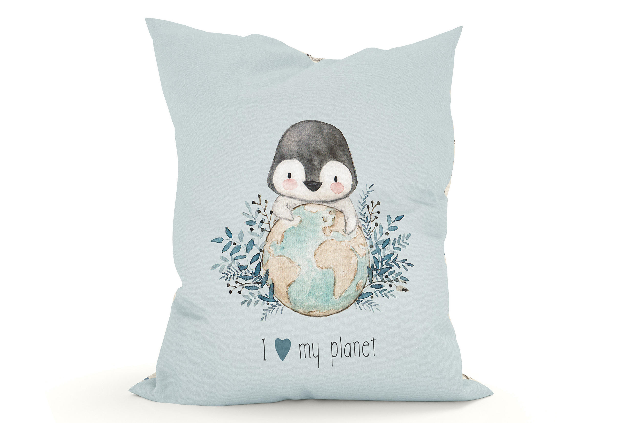 KINDER-SITZSACK - Pinguin - Pastellblau/Weiß, Textil (100/25/135cm) - Green Bean