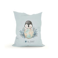 KINDER-SITZSACK - Pinguin - Pastellblau/Weiß, Textil (100/25/135cm) - Green Bean