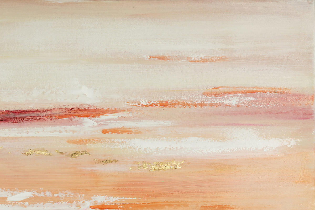 ÖLGEMÄLDE 120/80 cm - Beige/Orange, Holz/Textil (120/80cm) - KUNSTLOFT