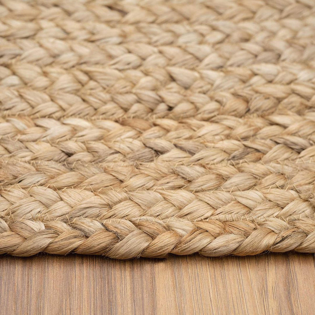 JUTETEPPICH Boucle Jute Braun - Braun, Textil (239/330cm) - Kukoon Rugs