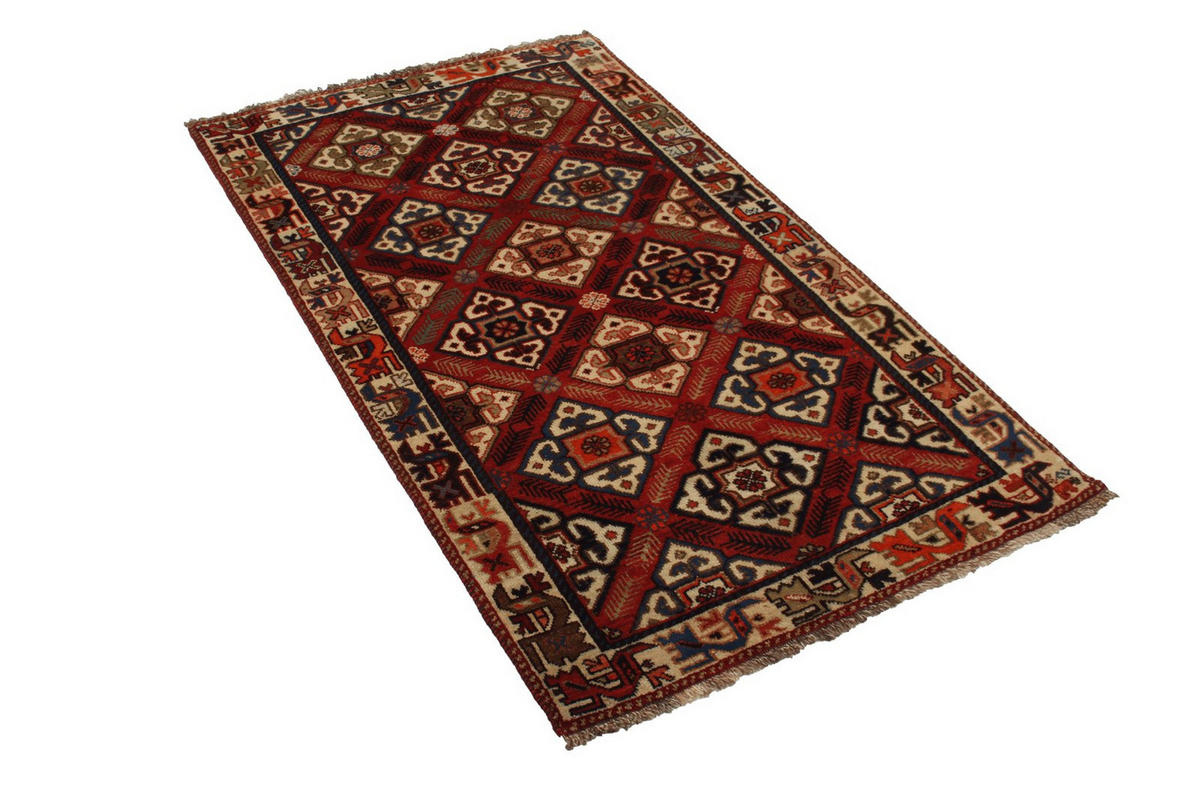 ORIENTTEPPICH handgeknüpft Gashgai Rot 163/95 cm Schurwolle - Rot, Textil (95/163cm) - Looma