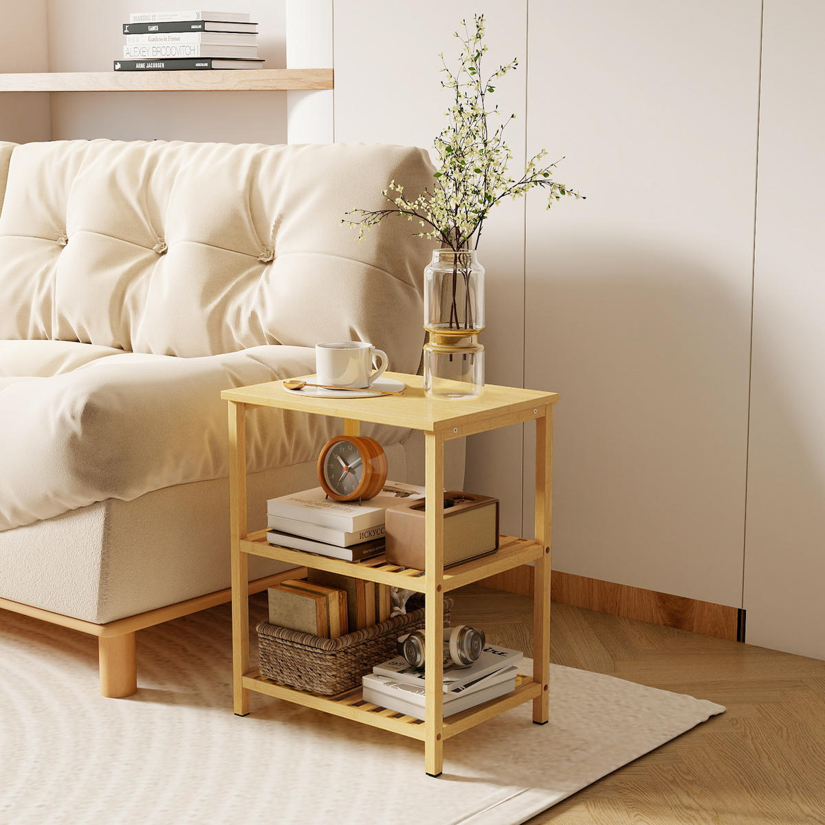 BEISTELLTISCH Naturfarben 40.6/30.0/50.5cm - Naturfarben, Holz (40.6/30/50.5cm)