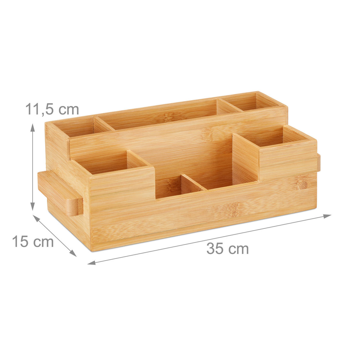 BESTECKHALTER Bambus - Hellbraun, Holz/Holzwerkstoff (35/11.5/15cm) - Relaxdays