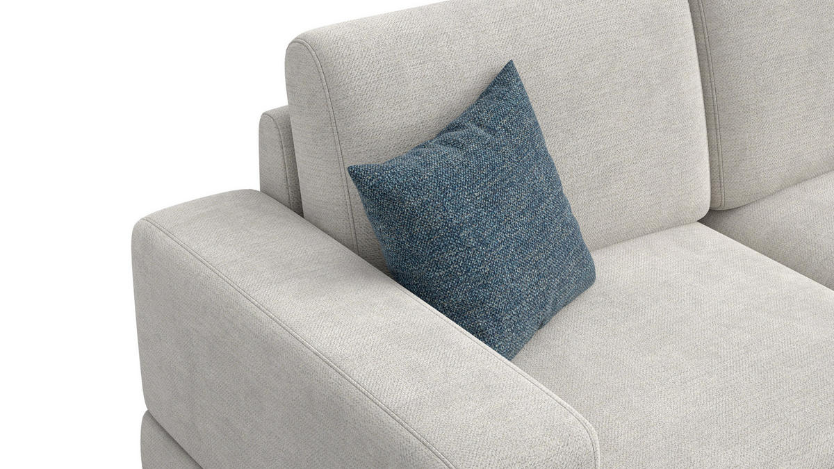 ECKSOFA OTTO 4-Sitzer, creme - Creme/Schwarz, Holz/Textil (279/159cm) - Courtois Laville