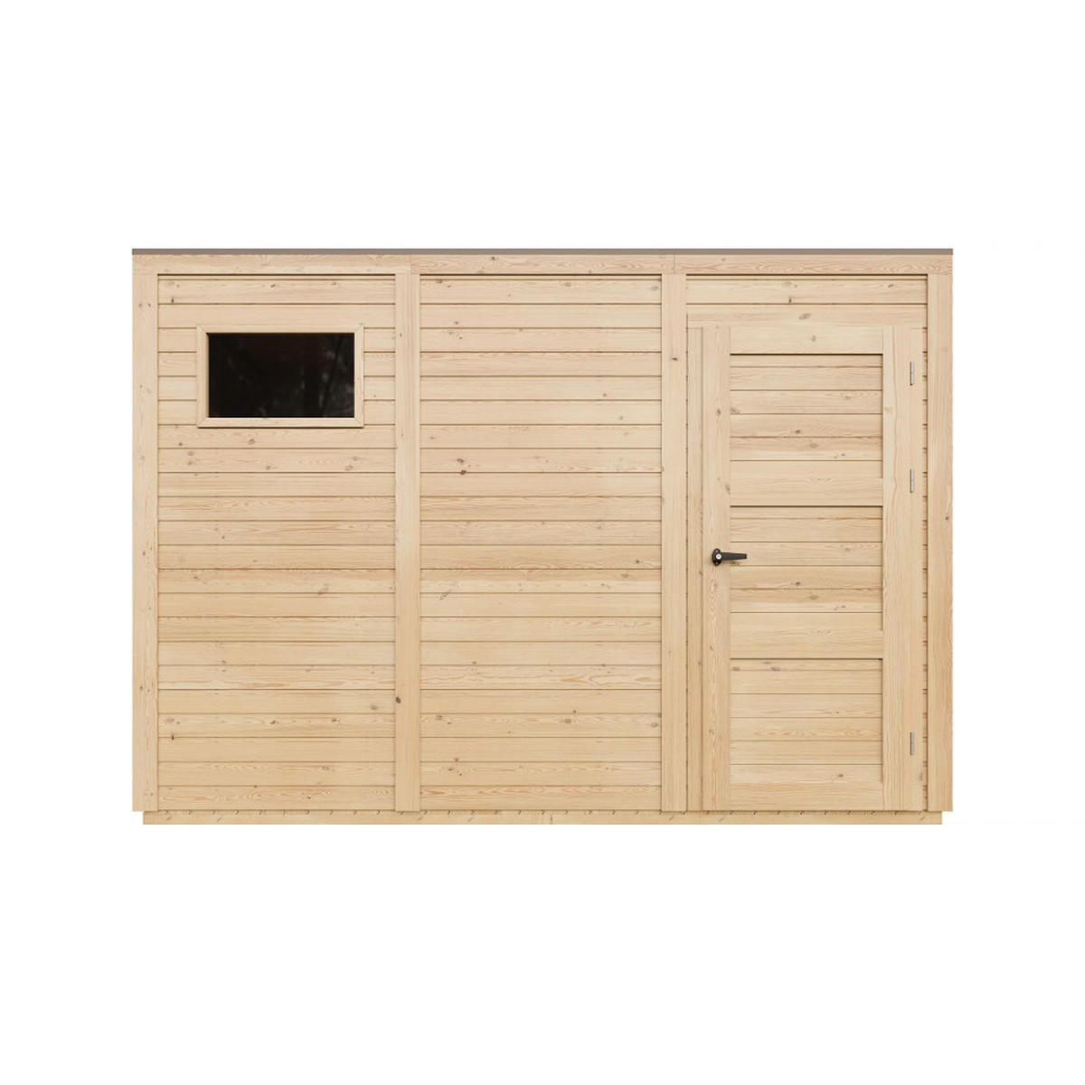 GARTENHAUS Holz 6,18 m², 306/216/202 cm, mit imprägniertem Boden, M326F2+M326G - Beige, Holz (306/216/202cm) - Timbela