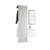 GARDEROBE Carlton - Hellgrau, Holzwerkstoff (105/193/35cm) - Vladon