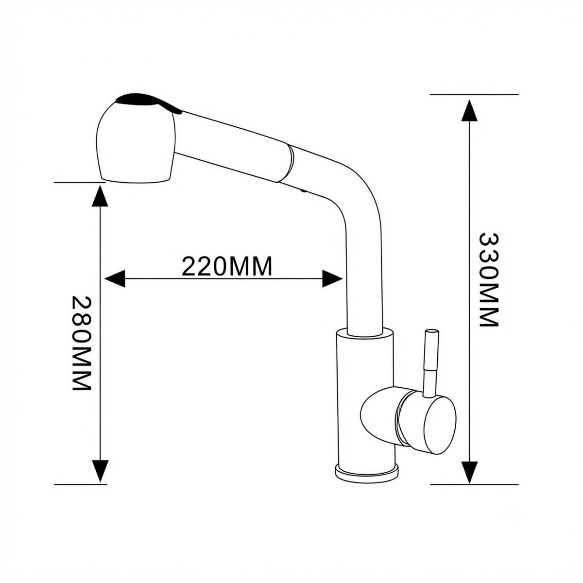 BADEZIMMERARMATUR mit zwei Zulaufrohren, 32–35 mm Durchmesser, 330 mm Höhe, Farbe: Haferflocken. - Ecru, Metall (59/7/27cm) - Vallsero