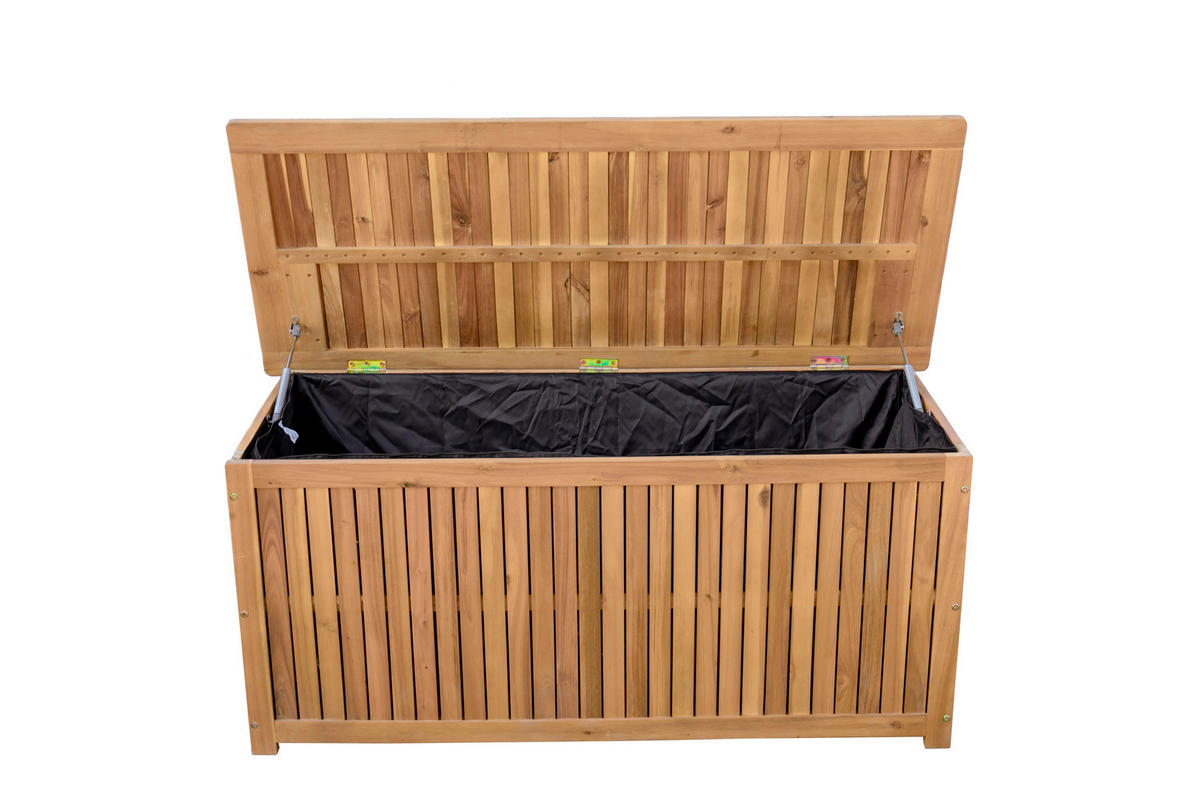 KISSENTRUHE Stow - Braun, Holz (133/58/55cm)