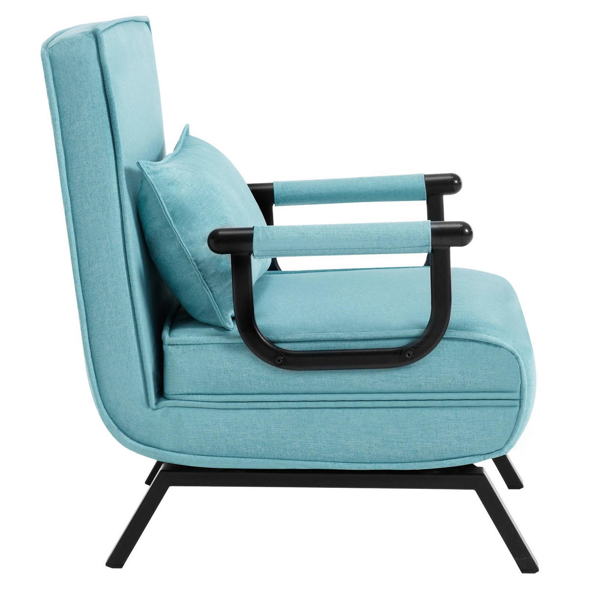 SCHLAFSOFA 3-in-1 Klappsofa Blau, 1 Stück, mit Kissen - Blau, Textil (65/75/78cm) - Kaket