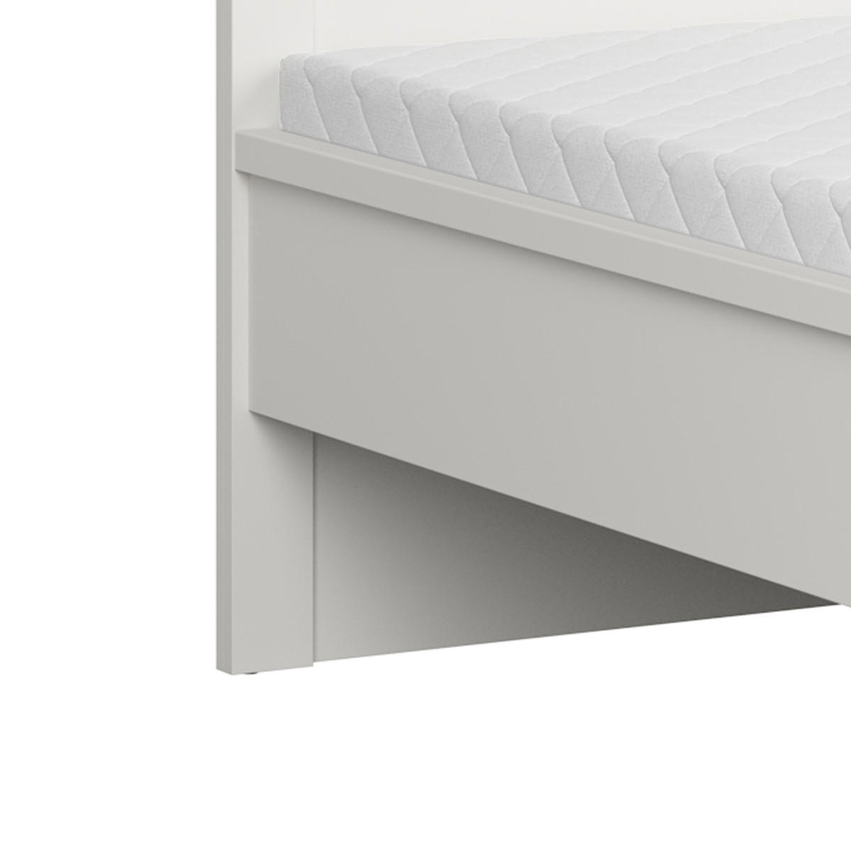 BETT 160/200 Soren Weiß matt - Weiß, Holzwerkstoff (160/200cm) - Petits-meubles