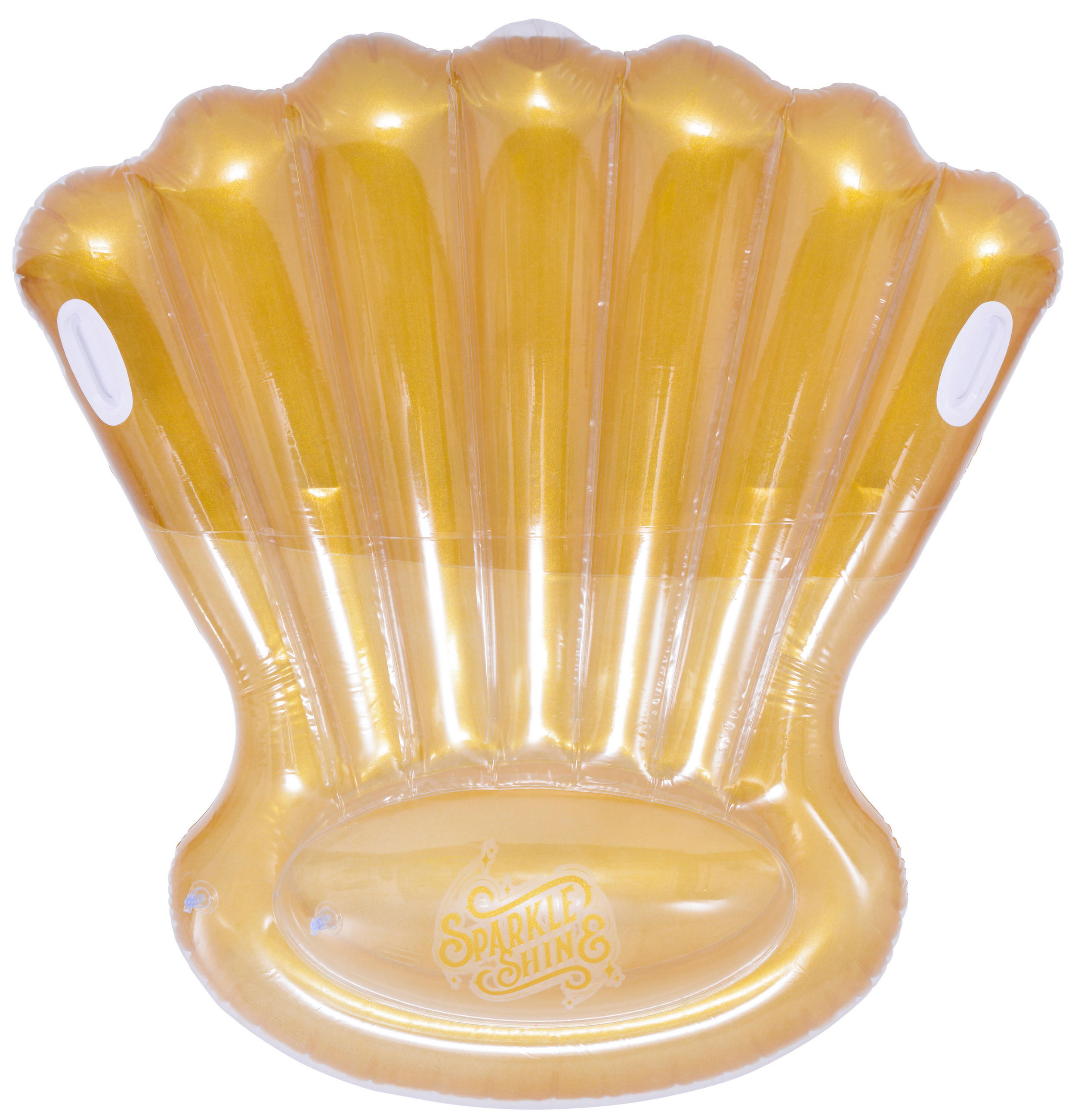 LUFTMATRATZE Goldmuschel 160 x 160 cm mit 2 Luftkammern - Goldfarben, Kunststoff (160/160cm) - Avenli