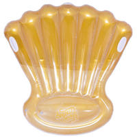 LUFTMATRATZE Goldmuschel 160 x 160 cm mit 2 Luftkammern - Goldfarben, Kunststoff (160/160cm) - Avenli