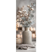 GLASBILD 30x80 cm Stillleben Eukalyptus - Beige, Glas (30/80cm) - artissimo