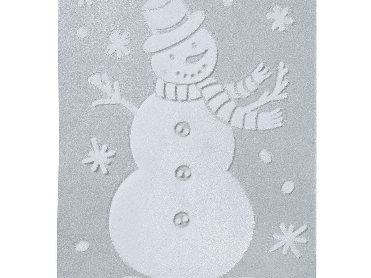 FENSTERSTICKER SCHNEEMANN 40 cm - Weiß, Kunststoff (40/40/0.1cm) - LAALU