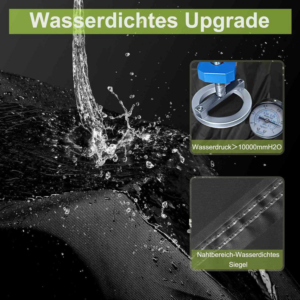 GRILLABDECKUNG 90 x 70 x 110 cm Wetterfest 420D Oxford Wasserdicht - Schwarz, Textil (70/110/90cm)