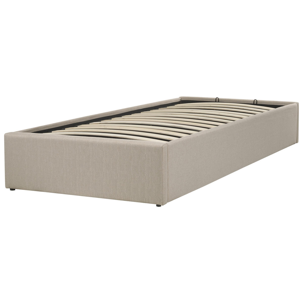 KÁRPITOZOTT ÁGY 90/200cm Bézs Dinan - bézs, textil (90/200cm) - Beliani