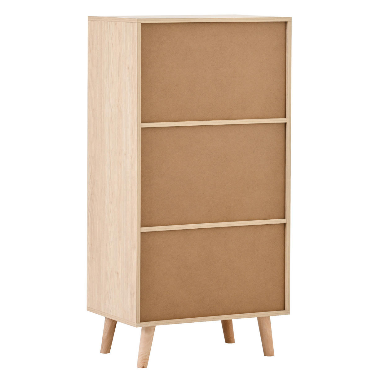 HIGHBOARD 60/40/120 cm in Eiche mit 2 Türen & 2 Schubladen - Eichefarben, Holzwerkstoff (60/120/40cm) - BEAOK