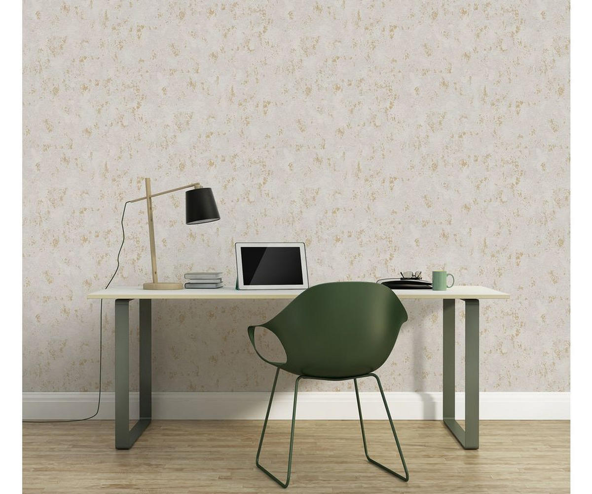 VLIESTAPETE Gold 53/1005 cm - Goldfarben, Textil (53/1cm) - KUNSTLOFT