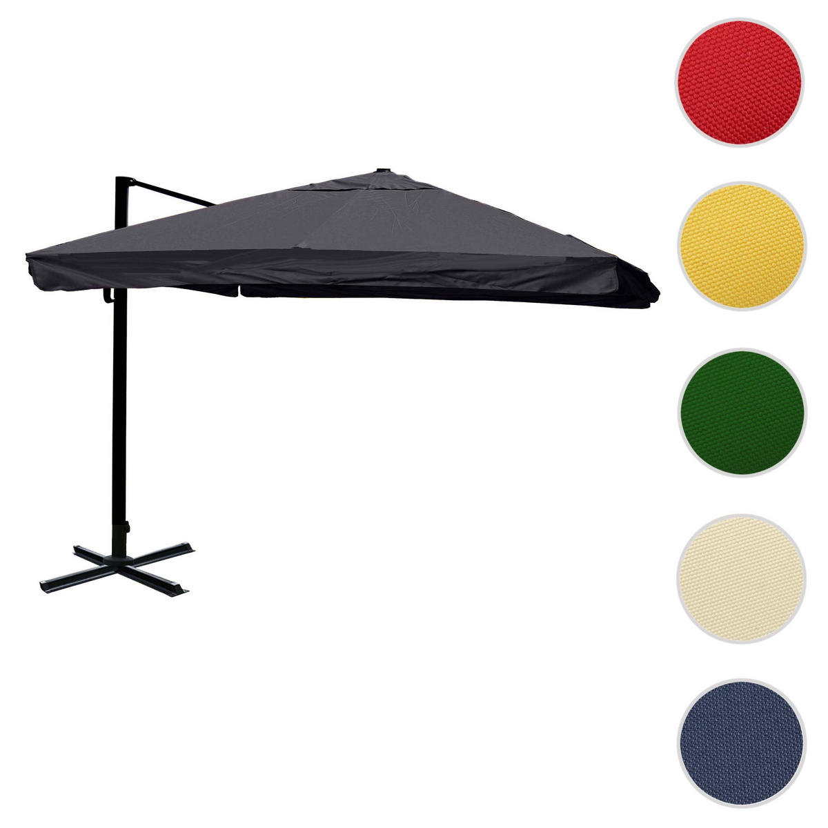 AMPELSCHIRM Anthrazit 300/400 cm - Anthrazit, Textil (400/300cm) - MCW