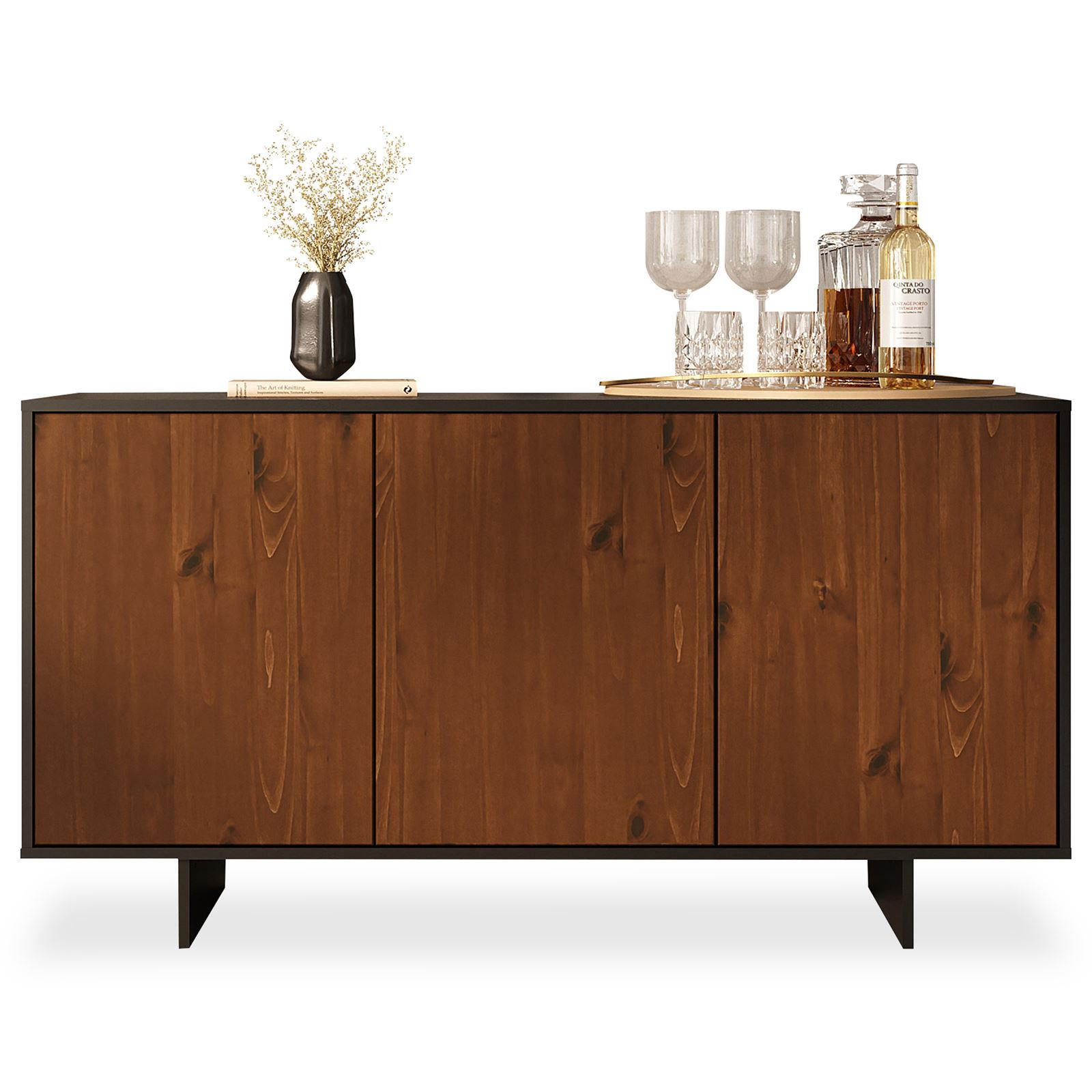 SIDEBOARD ARTO - Kastanienfarben, Holz (137/71/41cm) - IDIMEX