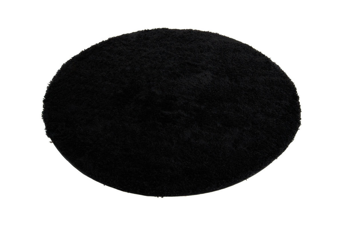TEPPICH ESSENCE ROUND Schwarz 160/160 cm - Schwarz, Textil (160/160cm) - Tapiso