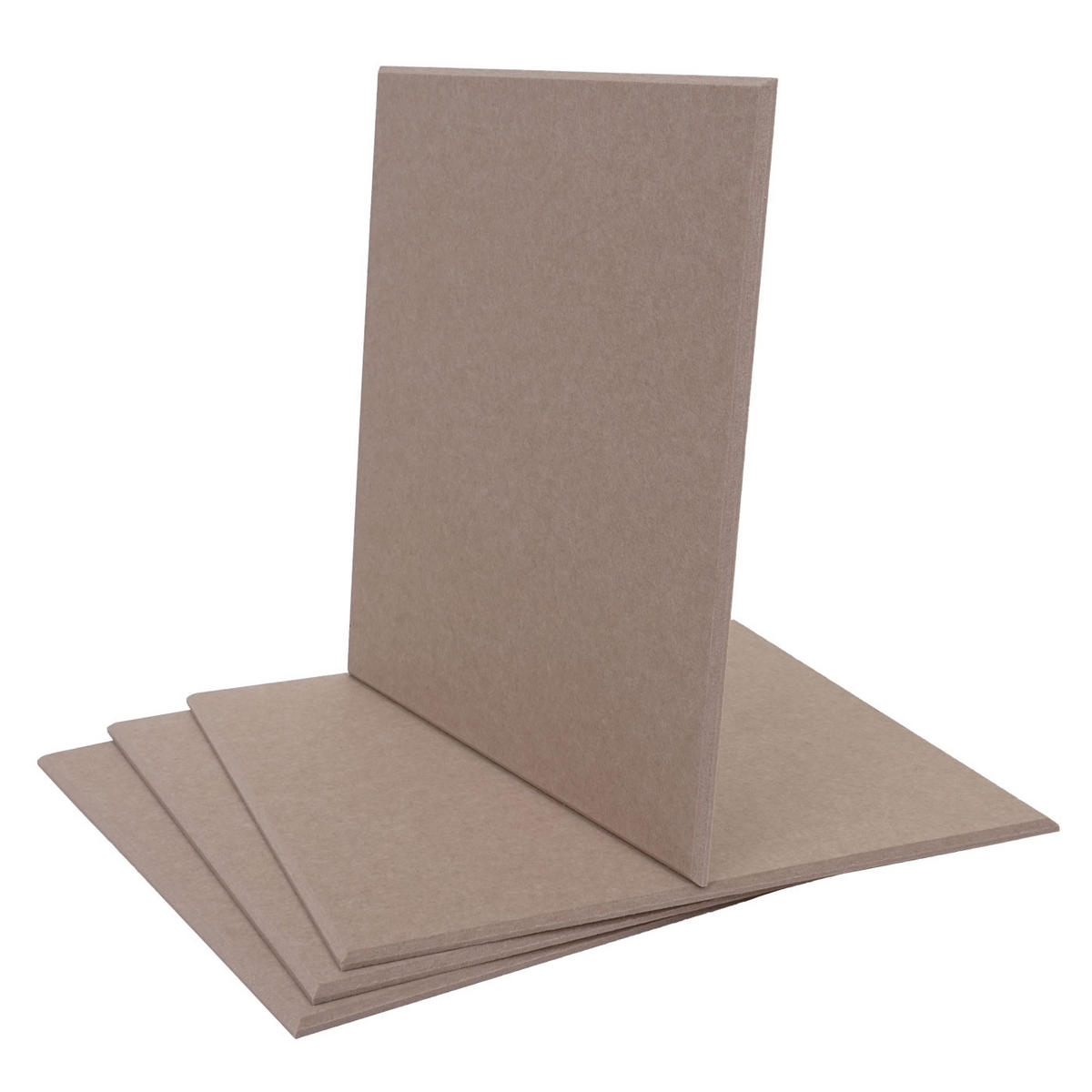 AKUSTIKWANDPANEEL Braun Komplett-Set - Braun, Textil (50/50/1cm) - MCW