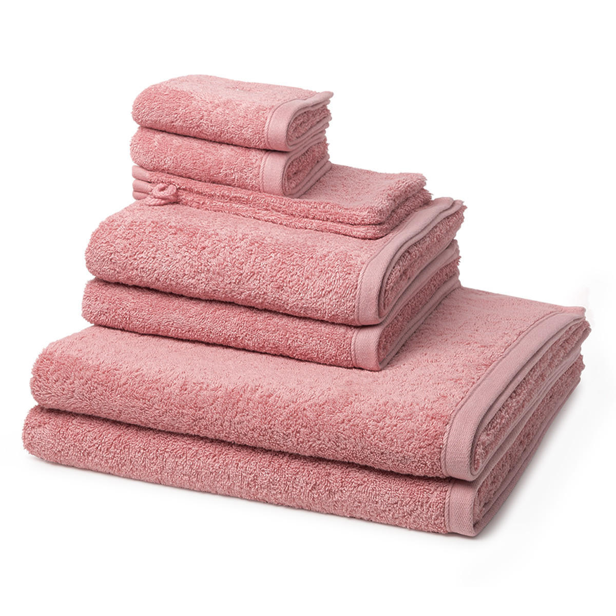 FROTTIERSET Vita 8-teilig - Rosa, Textil (50/100cm) - Ross