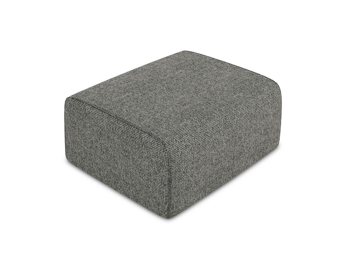 POUF Strukturstoff Stoff Grau - Dunkelgrau/Beige, Kunststoff/Textil (90/80/60cm) - Makamii
