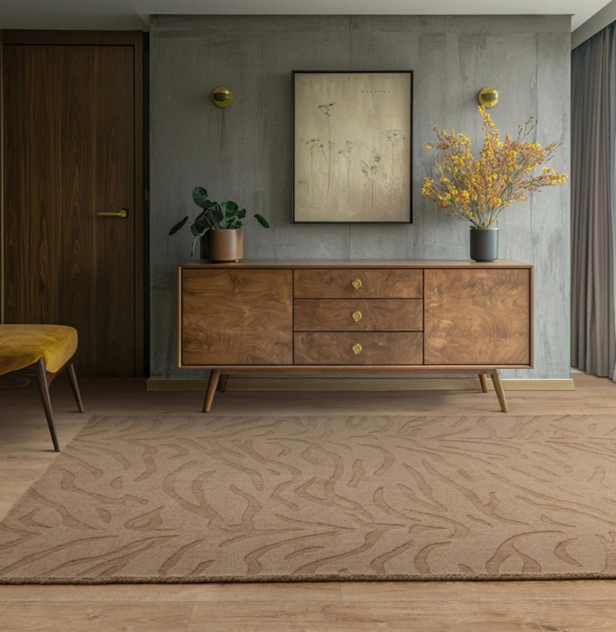 TEPPICH modern Flachgewebe MILL Braun 160 x 230 cm - Braun, Naturmaterialien (160/230cm) - Novatrend